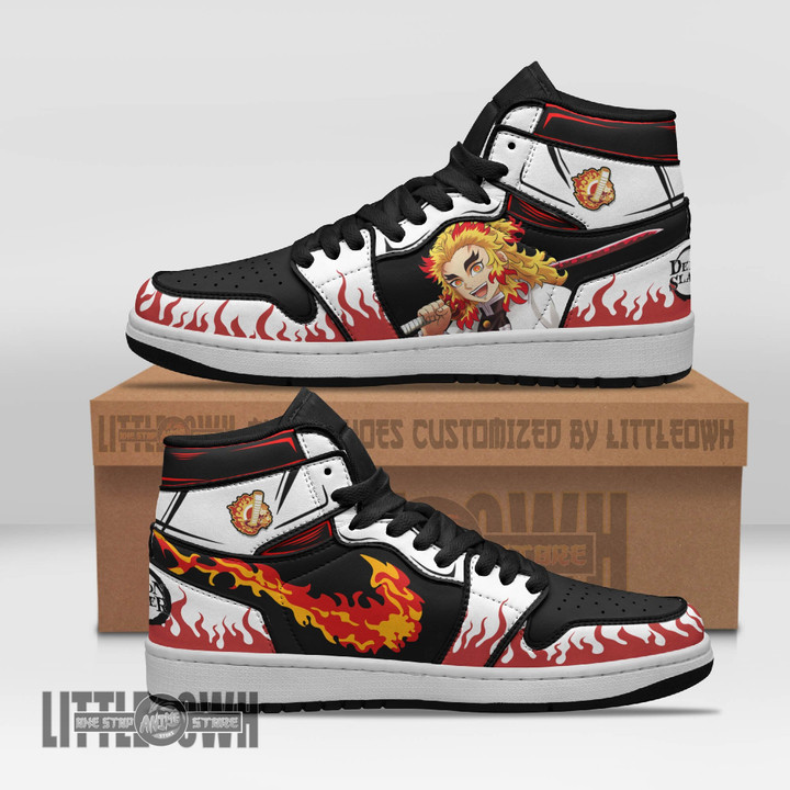 Kyojuro Rengoku Shoes Custom KNY Anime JD Sneakers - LittleOwh - 1