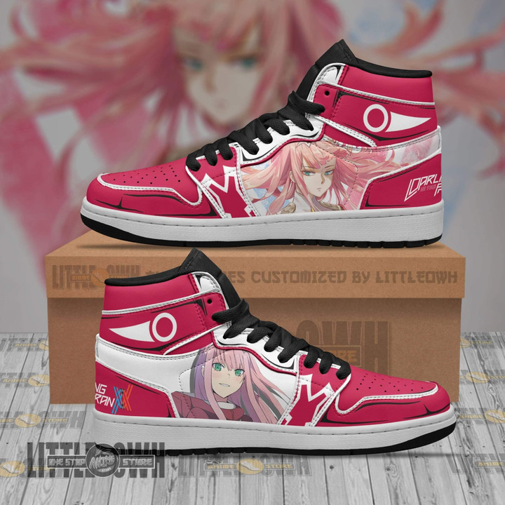 Zero Two JD Sneakers Custom Darling in the Franxx Anime Shoes - LittleOwh - 1