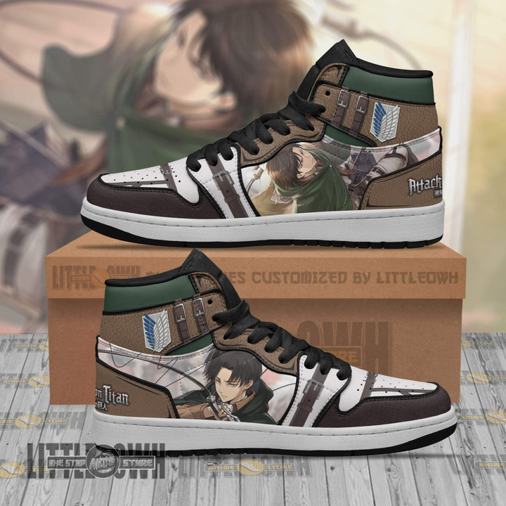 Attack On Titan Shoes Levi Ackerman Custom Anime JD Sneakers - LittleOwh - 1