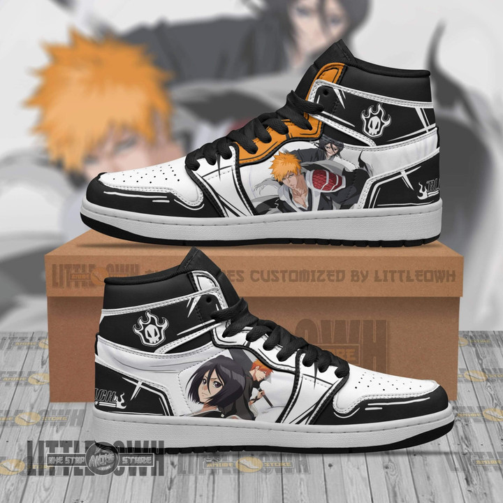 Ichigo x Rukia JD Sneakers Custom Bleach Anime Shoes - LittleOwh - 1