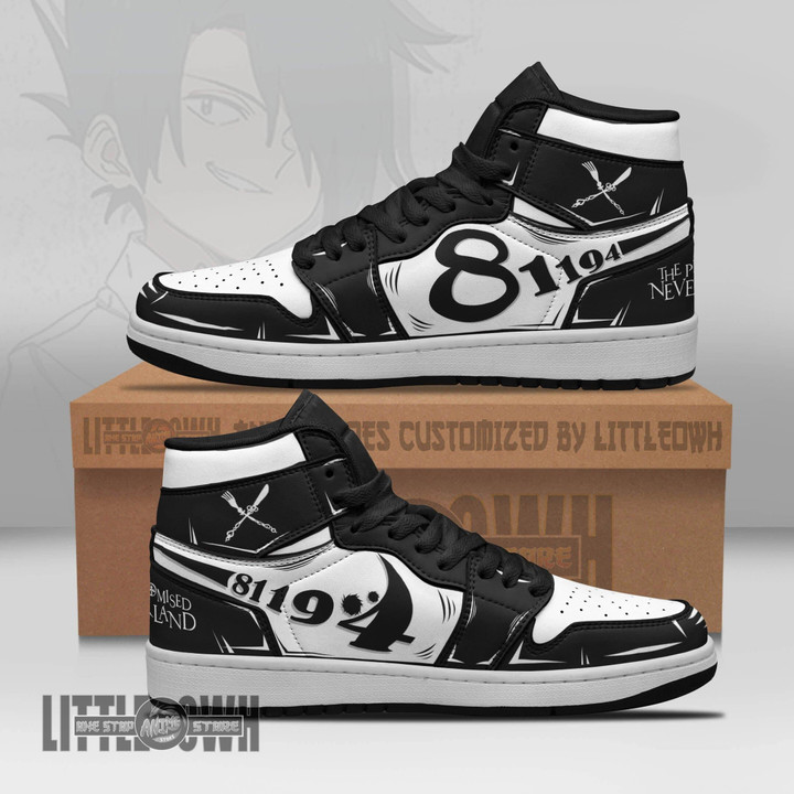 Ray JD Sneakers Custom The Promised Neverland Anime Shoes - LittleOwh - 1