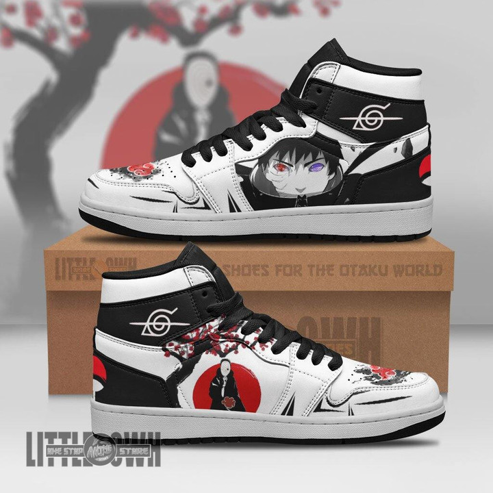Obito Uchiha Sneakers Custom Nrt Anime Shoes Cherry Blossom Style - LittleOwh - 1
