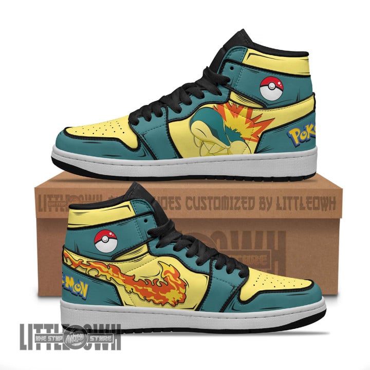 Cyndaquil Shoes Custom Pokemon Anime JD Sneakers - LittleOwh - 1