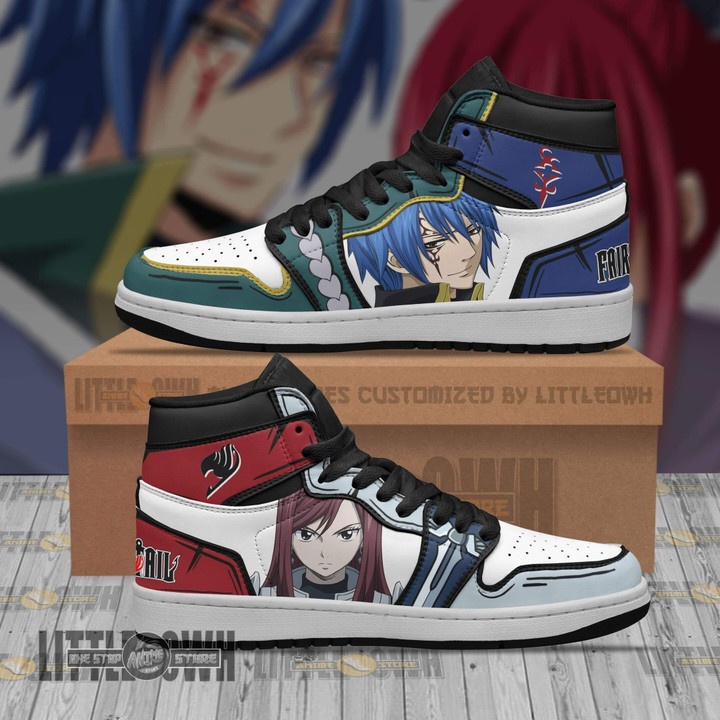 Jellal x Erza JD Sneakers Custom Fairy Tail Anime Shoes - LittleOwh - 1