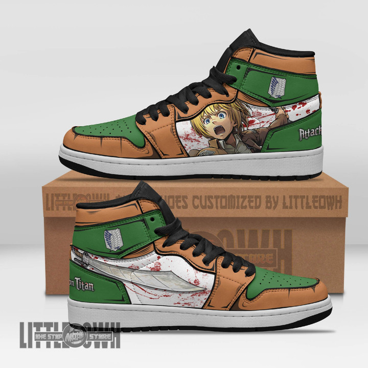 Armin Arlert Anime Shoes Custom Attack On Titan JD Sneakers - LittleOwh - 1