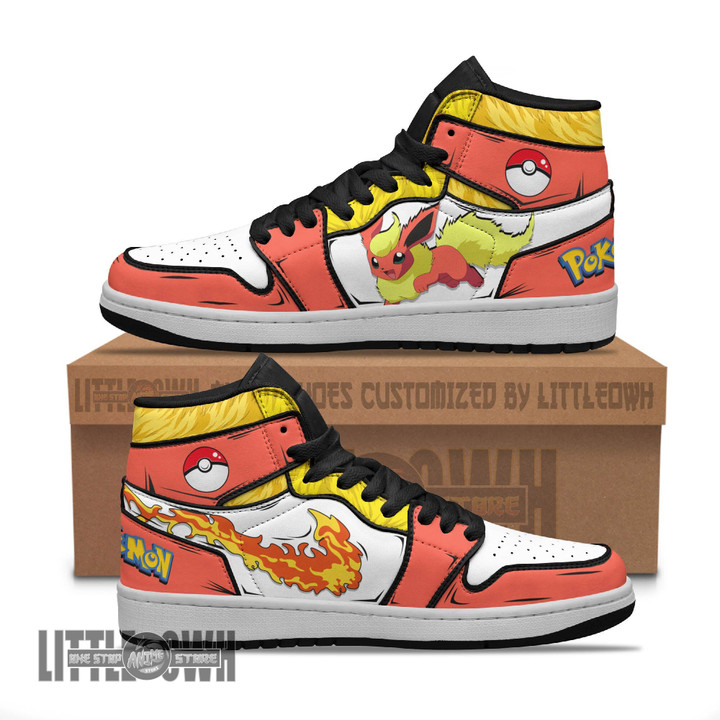 Flareon Shoes Custom Pokemon Anime JD Sneakers - LittleOwh - 1