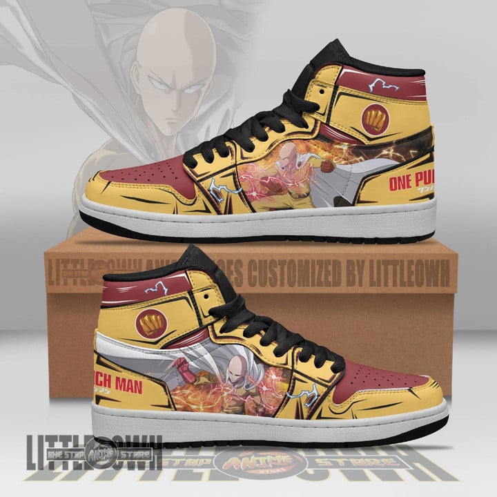 Saitama JD Sneakers Custom One Punch Man Anime Shoes - LittleOwh - 1
