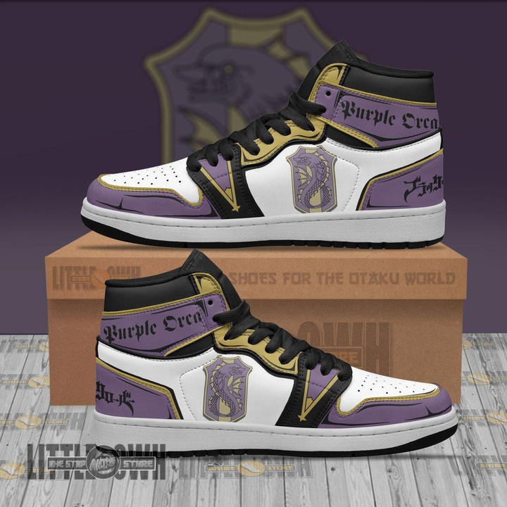 Purple Orca JD Sneakers Custom Black Clover Anime Shoes - LittleOwh - 1