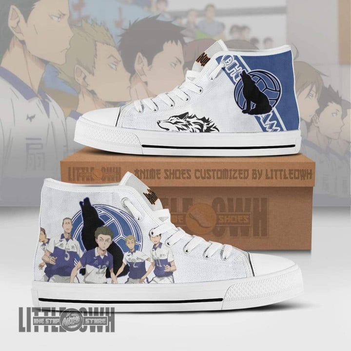Ohgiminami Team Members High Top Canvas Shoes Custom Haikyuu!! Anime - LittleOwh - 1