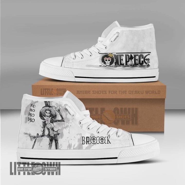 Brook 1Piece Anime Custom Watercolor All Star High Top Sneakers Canvas Shoes - LittleOwh - 1