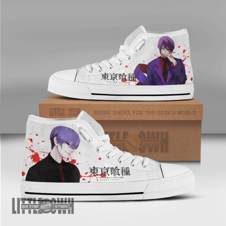 Shuu Tokyo Ghoul Anime Custom All Star High Top Sneakers Canvas Shoes - LittleOwh - 1