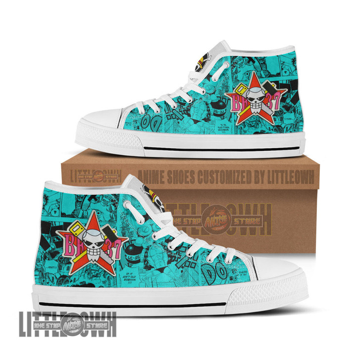 Franky High Top Canvas Shoes 1Piece Anime Mixed Manga Style - LittleOwh - 1