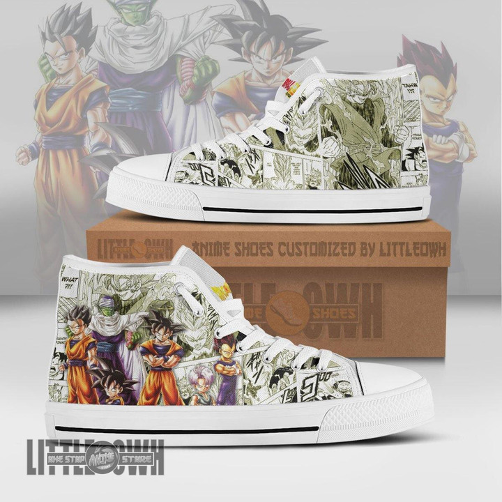 Dragon Ball Z High Top Canvas Shoes Custom Anime Mixed Manga Style - LittleOwh - 1