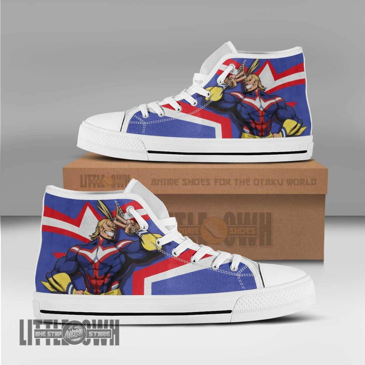 All Might Golden Age My Hero Acadamia Hero Custom All Star High Top Sneakers Canvas Shoes - LittleOwh - 1