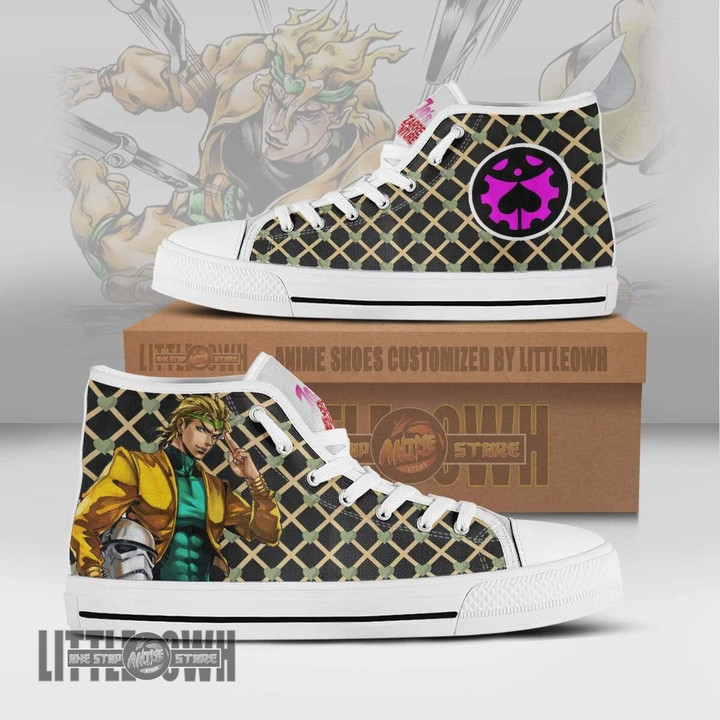 Dio Brando High Top Canvas Shoes Custom JoJo's Bizarre Adventure Anime Sneakers - LittleOwh - 1