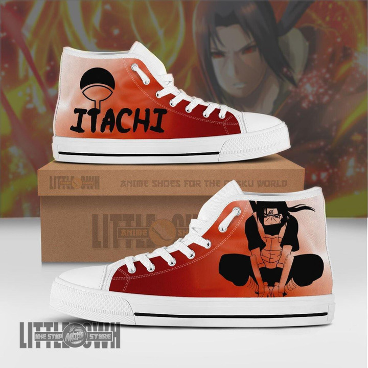 Itachi Nrt Anime Custom All Star High Top Sneakers Canvas Shoes - LittleOwh - 1