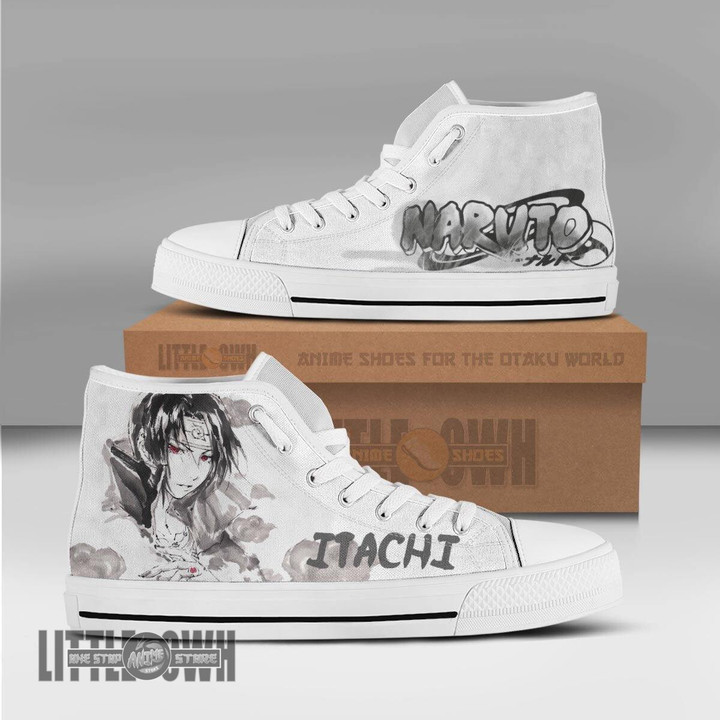 Itachi Uchiha Nrt Water Color Anime Custom All Star High Top Sneakers Canvas Shoes - LittleOwh - 1