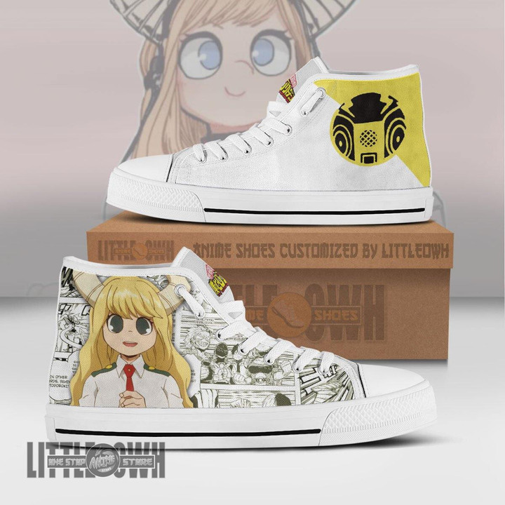 Pony Tsunotori High Top Canvas Shoes Custom My Hero Academia Anime Mixed Manga Style - LittleOwh - 1
