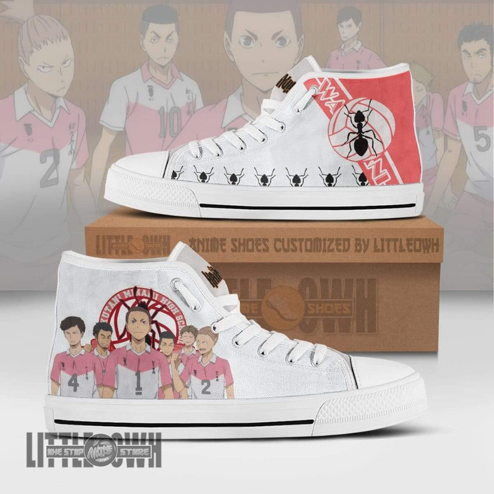 Wakutani Minami Team Members High Top Canvas Shoes Custom Haikyu!! Anime - LittleOwh - 1