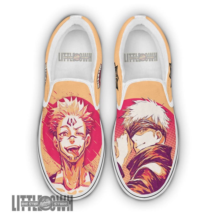 Satoru x Sukuna Shoes Custom Jujutsu Kaisen Anime Classic Slip-On Sneakers - LittleOwh - 1
