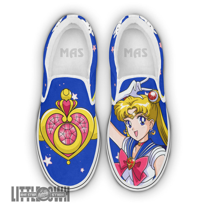 Usagi Tsukino Shoes Custom Sailor Moon Anime Classic Slip-On Sneakers