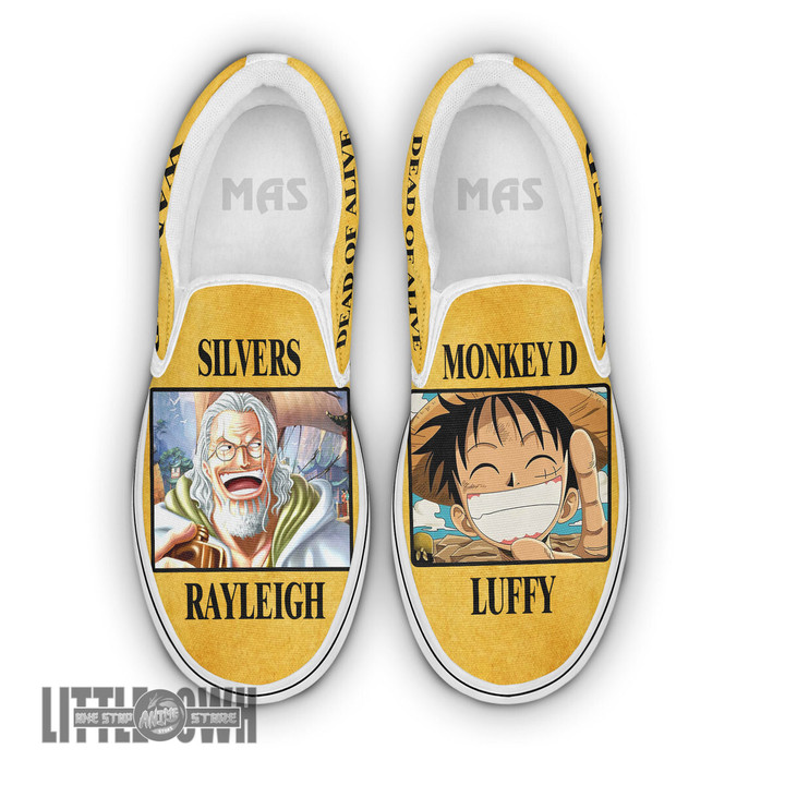 Silvers Rayleigh x Monkey D. Luffy Shoes Custom One Piece Anime Slip-On Sneakers