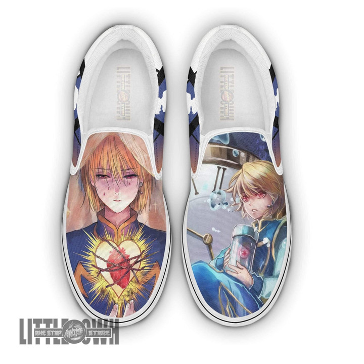 Kurapika Hunter x Hunter Shoes Custom Anime Flat Slip On Sneakers - LittleOwh - 1