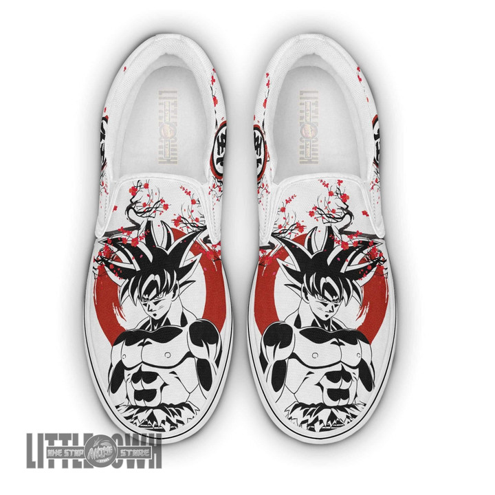 Son Goku Dragon Ball Z Sneakers Anime Shoes Custom Saiyan Under The Sun Classic Slip-On - LittleOwh - 1