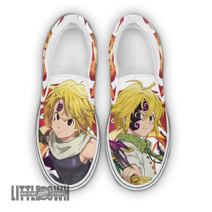The Seven Deadly Sins Meliodas Shoes Custom Anime Classic Slip-On Sneakers - LittleOwh - 1