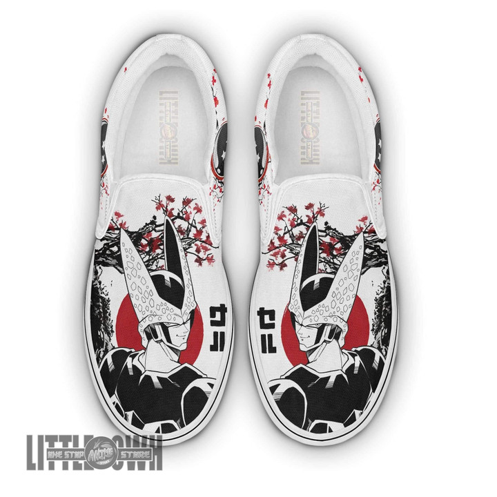 Cell Dragon Ball Z Shoes Anime Sneakers Custom Saiyan Under The Sun Classic Slip-On - LittleOwh - 1