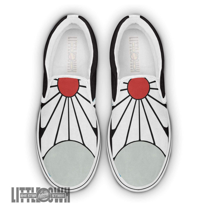 Tanjiro Shoes Hanafuda Custom KNYs Classic Slip On Anime Sneakers - LittleOwh - 1