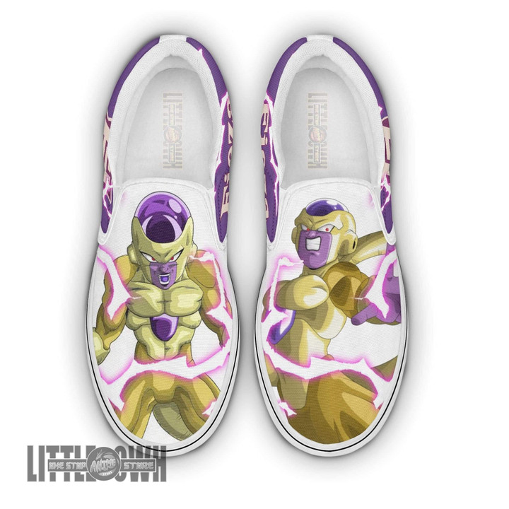 Golden Frieza Classic Slip-On Custom Dragon Ball Z Shoes Anime Sneakers - LittleOwh - 1
