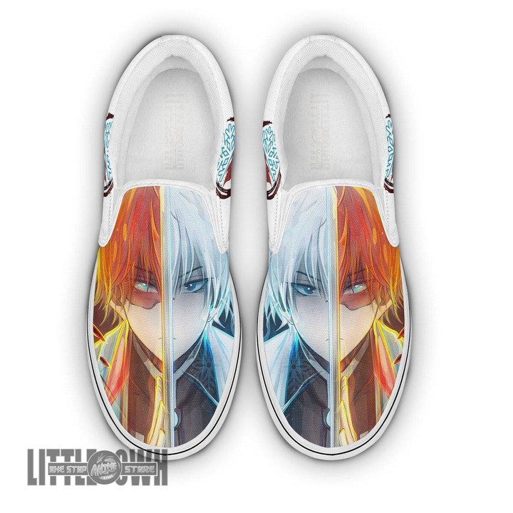 My Hero Academia Todoroki Shoes Custom Anime Classic Slip-On Sneakers - LittleOwh - 1
