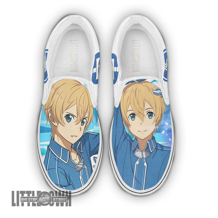Sword Art Online Eugeo Shoes Custom Anime Classic Slip-On Sneakers - LittleOwh - 1
