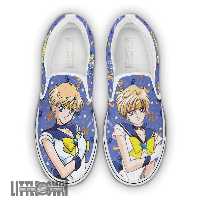 Sailor Uranus Classic Slip-On Custom Sailor Moon Anime Shoes - LittleOwh - 1