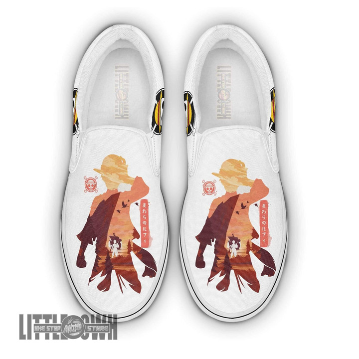 Monkey D. Luffy Classic Slip-On Custom 1Piece Anime Shoes - LittleOwh - 1