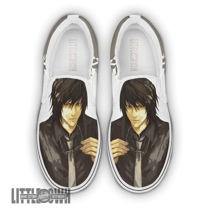 Teru Mikami Classic Slip-On Custom Death Note Anime Shoes - LittleOwh - 1