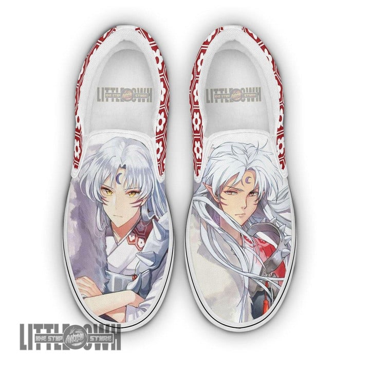 InuYasha Sesshomaru Shoes Custom Anime Classic Slip-On Sneakers - LittleOwh - 1