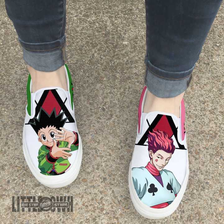 Gon x Hisoka Shoes Custom Hunter x Hunter Anime Classic Slip-On Sneakers - LittleOwh - 4