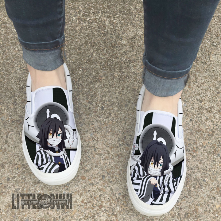 Obanai Iguro Shoes Custom KNY Anime Classic Slip-On Sneakers - LittleOwh - 4