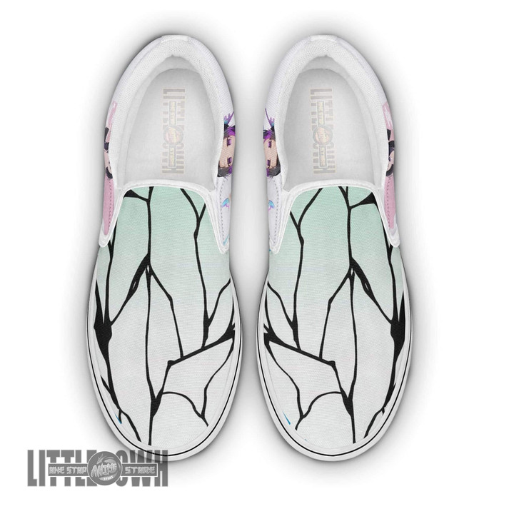 Shinobu Haori Custom KNYs Shoes Anime Sneakers Classic Slip On - LittleOwh - 2