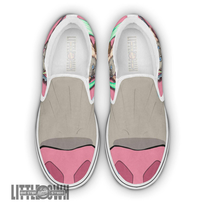 Inosuke Hashibira Custom KNYs Shoes Anime Sneakers Classic Slip On - LittleOwh - 2