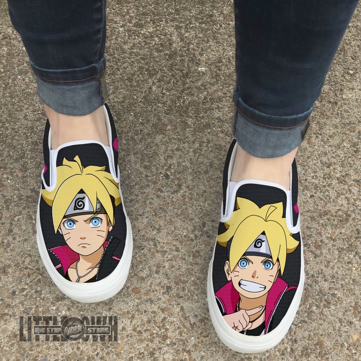 Boruto Uzumaki Shoes Custom Boruto Anime Classic Slip-On Sneakers - LittleOwh - 4