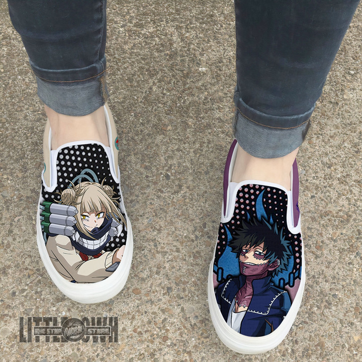 Dabi x Himiko Toga Shoes Custom My Hero Academia Anime Classic Slip-On Sneakers - LittleOwh - 4