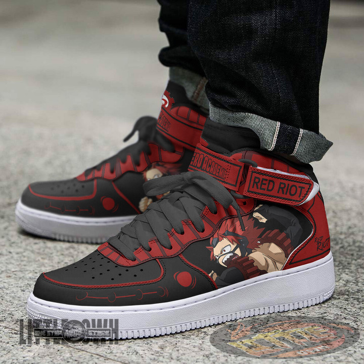 Red Riot AF1 High Sneakers Custom My Hero Academia Anime Shoes