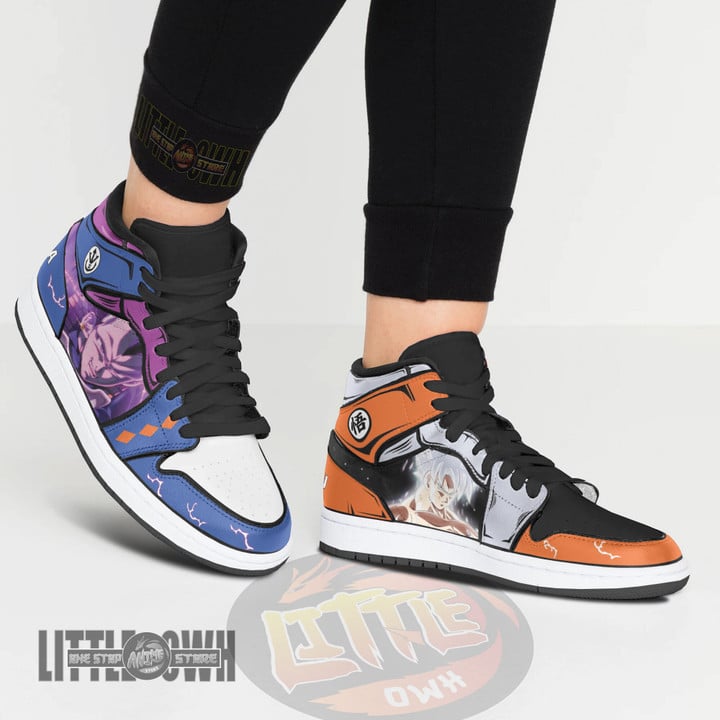 Vegeta Ultra Ego And Goku Ultra Instinct Anime Kid Shoes Dragon Ball Custom Boot Sneakers