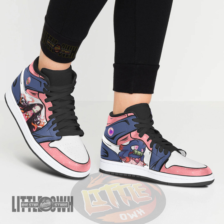 Misdreavus x Nezuko Kid Shoes Demon Slayer+Pokemon Anime Custom Boot Sneakers