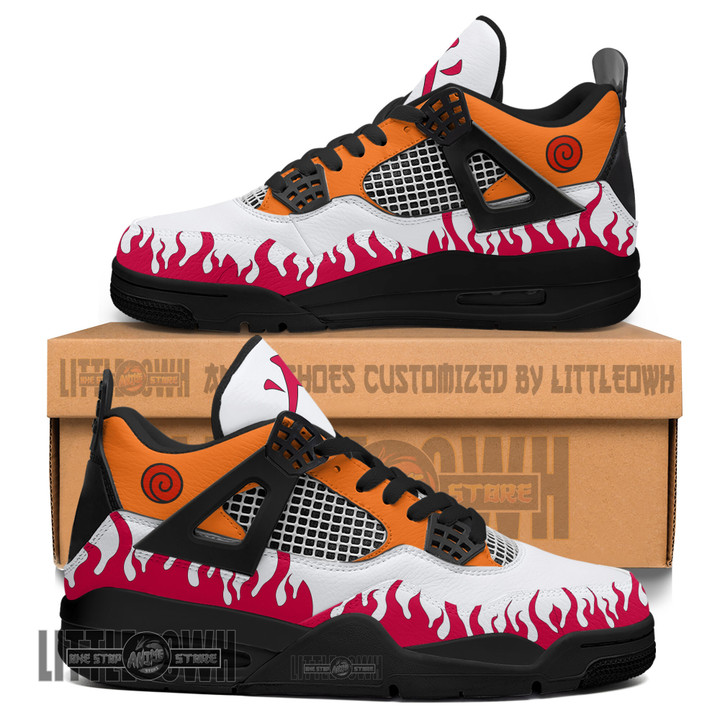 Personalized Naruto Hokage Anime Shoes - JD 4 Sneakers - Littleowh