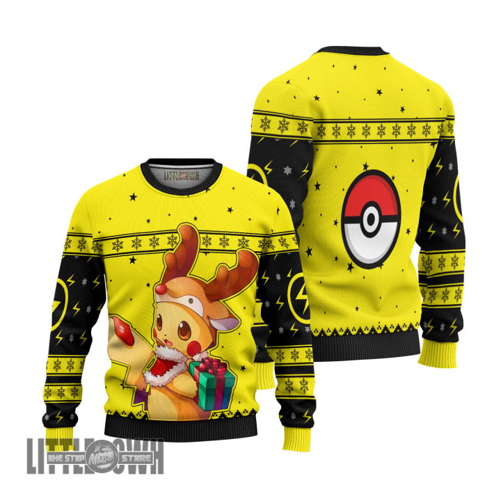 Pokemon Pikachu Anime Christmas Ugly Sweater Anime Xmas Gift Ideas 2023