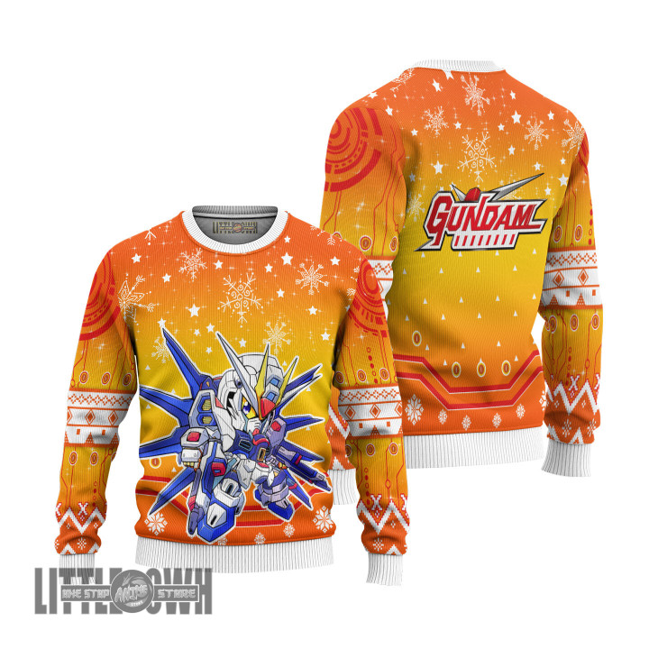 Freedom Gundam Anime Christmas Ugly Sweater Anime Xmas Gift Ideas 2023